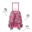 Mochila para Niña con ruedas Magic Spark Mediano Rosado