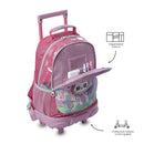 Mochila para Niña con ruedas Magic Spark Mediano Rosado