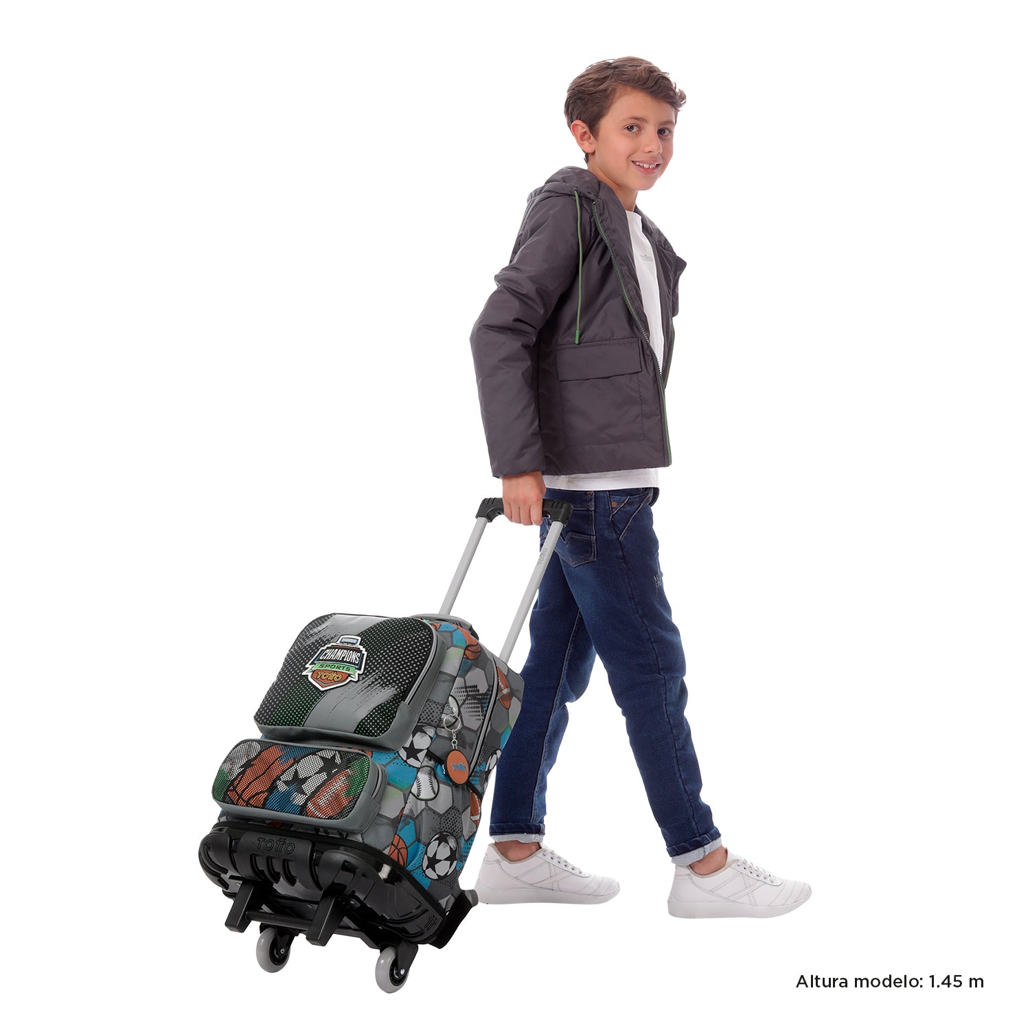 Mochila con ruedas Niño Multisport Grande Gris