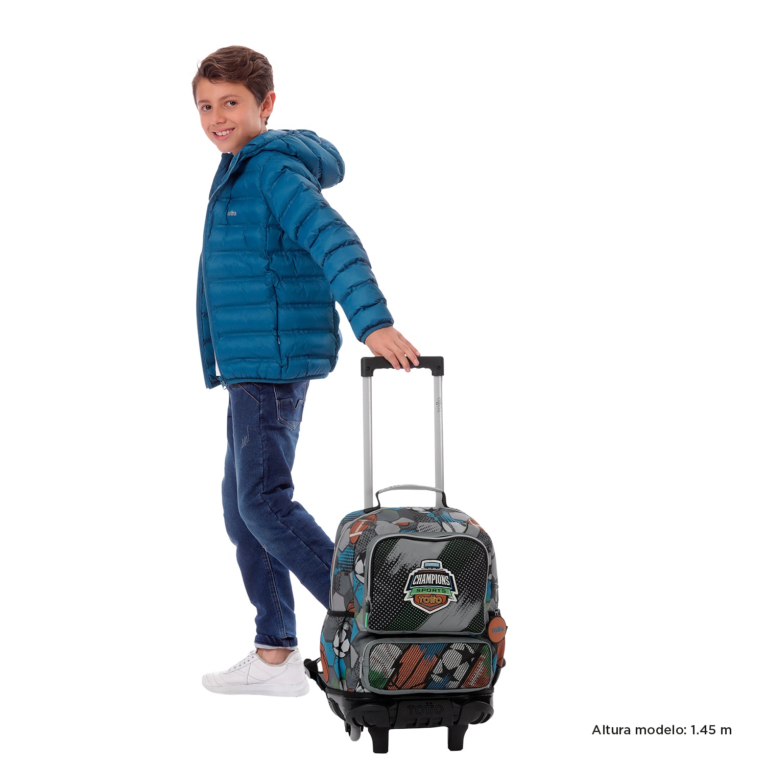 Mochila con ruedas Niño Multisport Mediano Gris