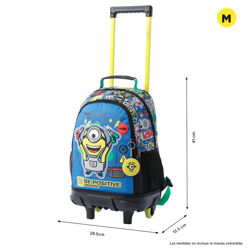 Mochila con Ruedas para Niño Minions Chemical M Azul