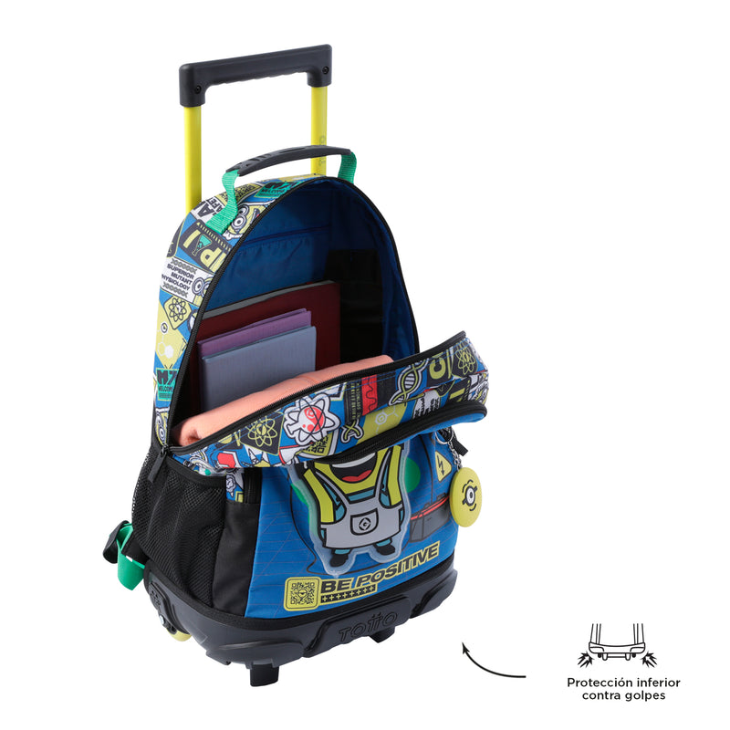 Mochila con Ruedas para Niño Minions Chemical M Azul