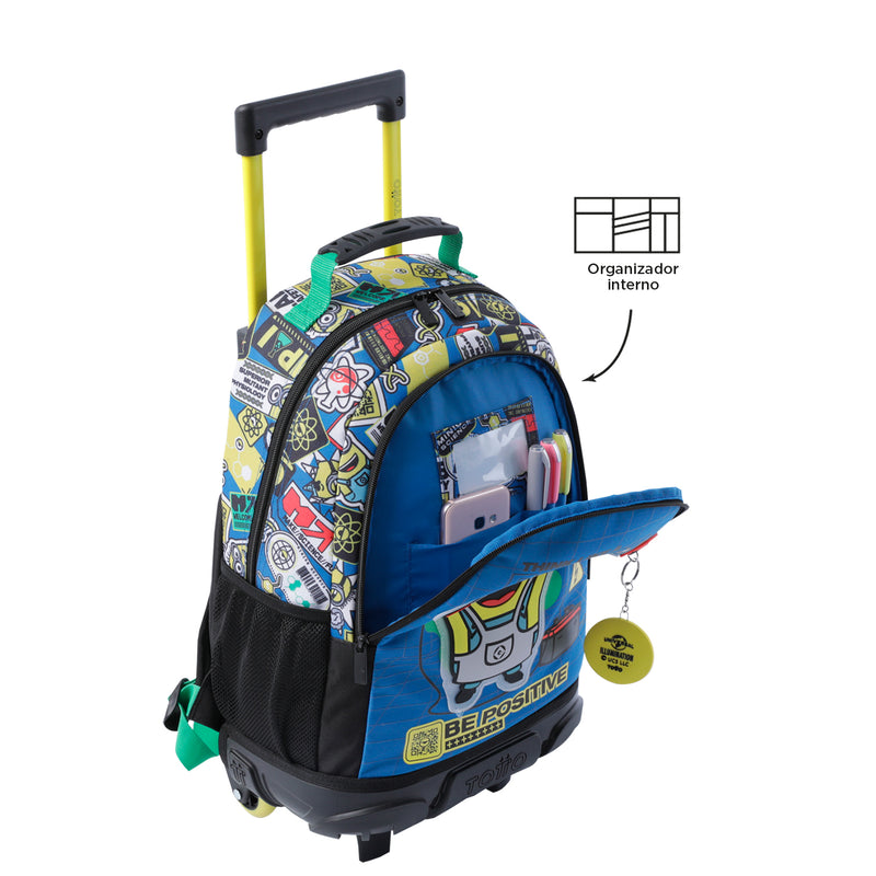 Mochila con Ruedas para Niño Minions Chemical M Azul