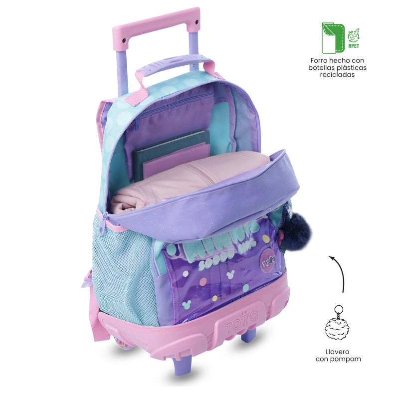 Mochila para Niña con ruedas Minnie Mediano Morado