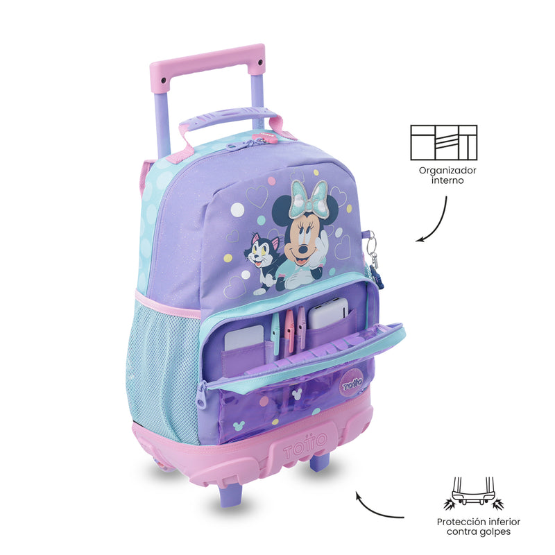 Mochila para Niña con ruedas Minnie Mediano Morado