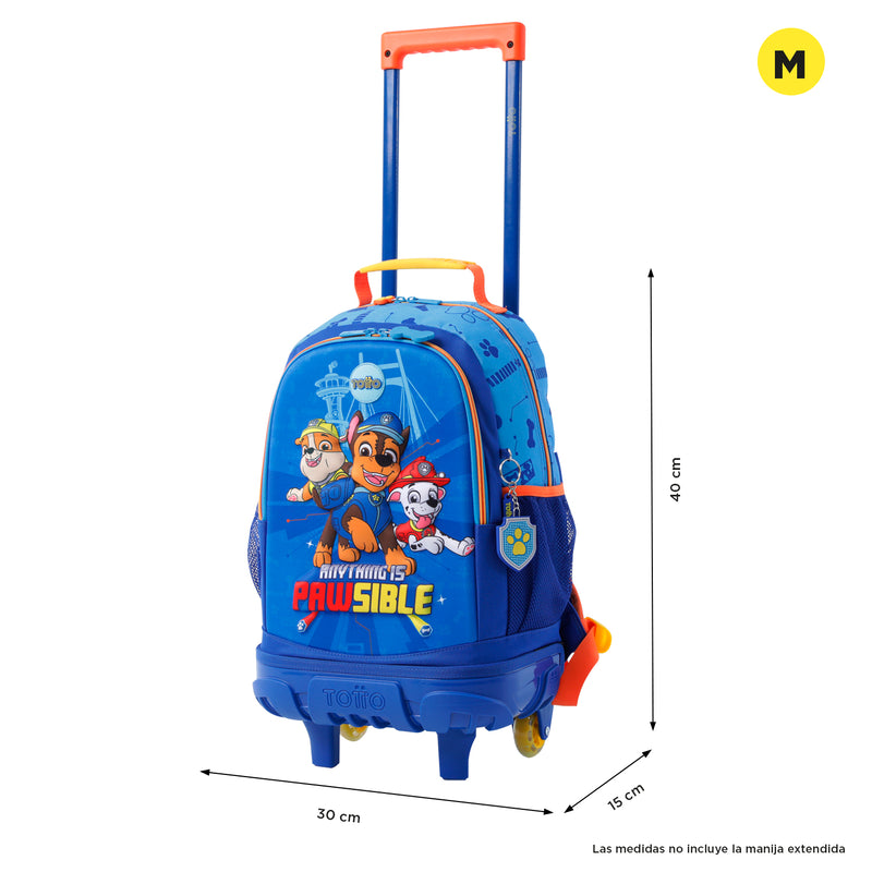 Mochila con Ruedas para Niño Paw Patrol M Azul