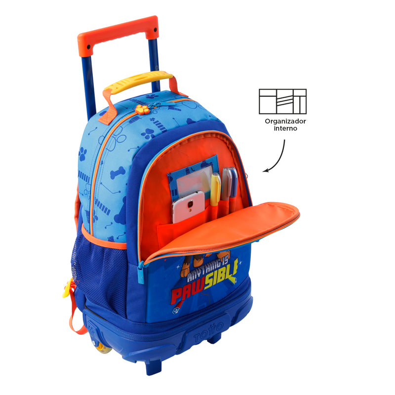 Mochila con Ruedas para Niño Paw Patrol M Azul