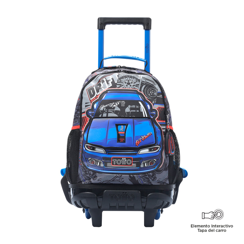 Mochila con Ruedas para Niño Racing M Azul