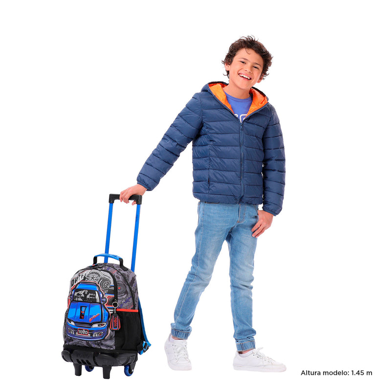 Mochila con Ruedas para Niño Racing M Azul