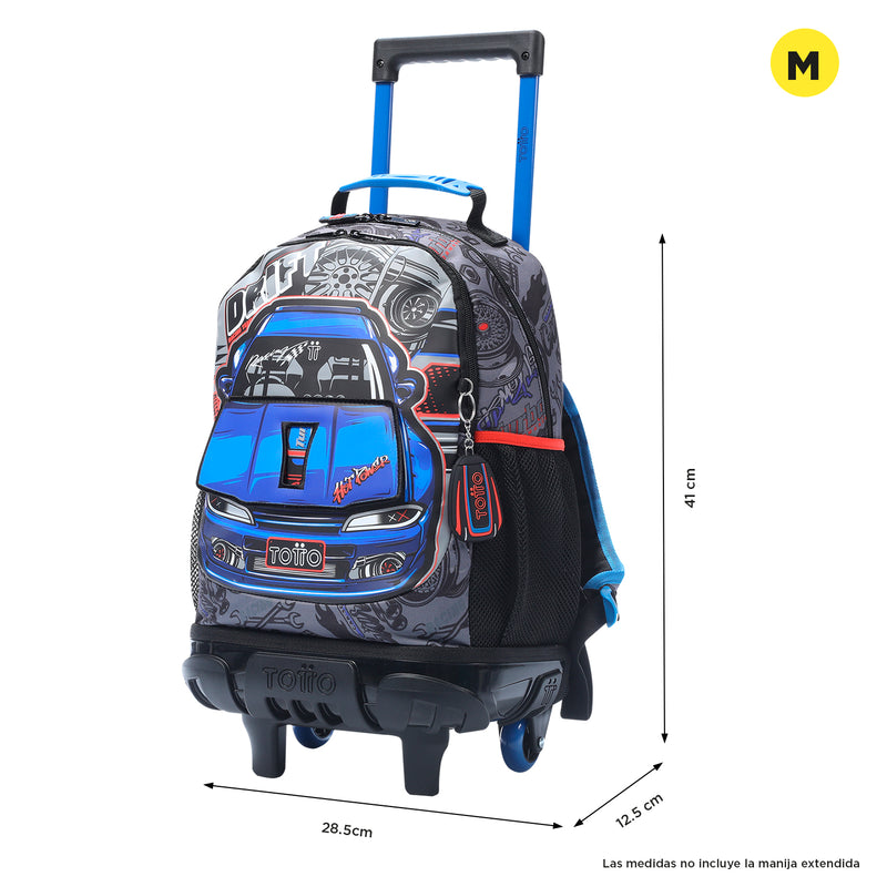 Mochila con Ruedas para Niño Racing M Azul