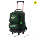 Mochila ruedas Niño Rex Dino M Verde