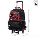 Mochila para Niño con ruedas Spiderman Hero Grande Negro