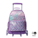 Mochila con 3 ruedas Niña 3 Sireny Grande Morado
