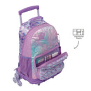 Mochila con 3 ruedas Niña 3 Sireny Grande Morado