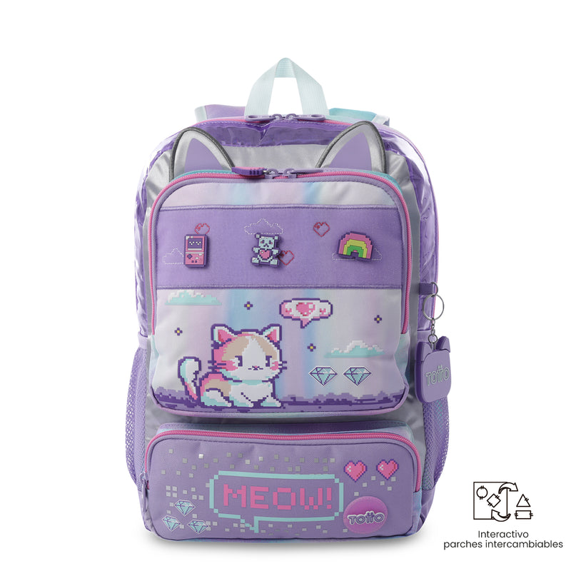 Mochila para Niña Andy Cat Mediano Morado