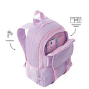 Mochila para Niña Cluw M Morado/Rosado