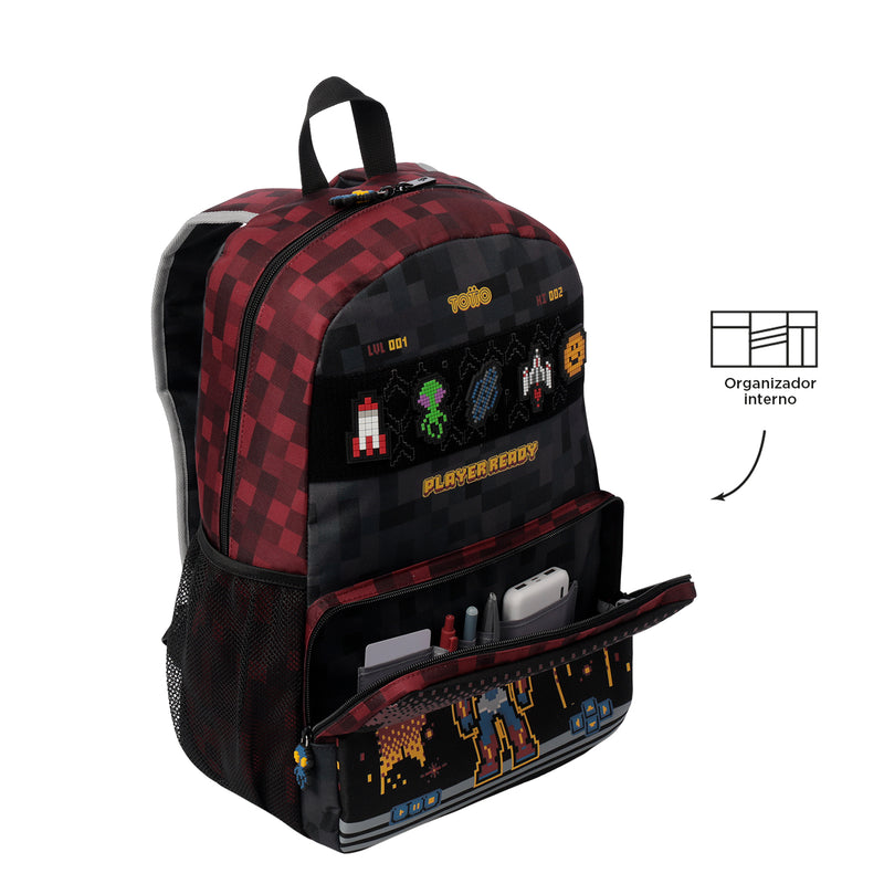 Mochila para Niño Digibot Grande Rojo