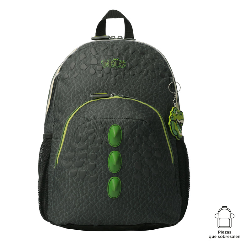 Mochila para Niño Dinoland Mediano Gris