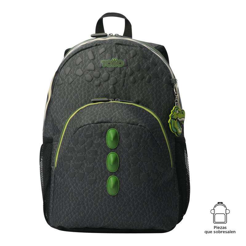 Mochila para Niño Dinoland Grande Gris