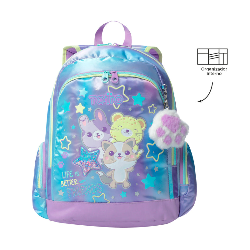 Mochila para Niña Friends L Morado