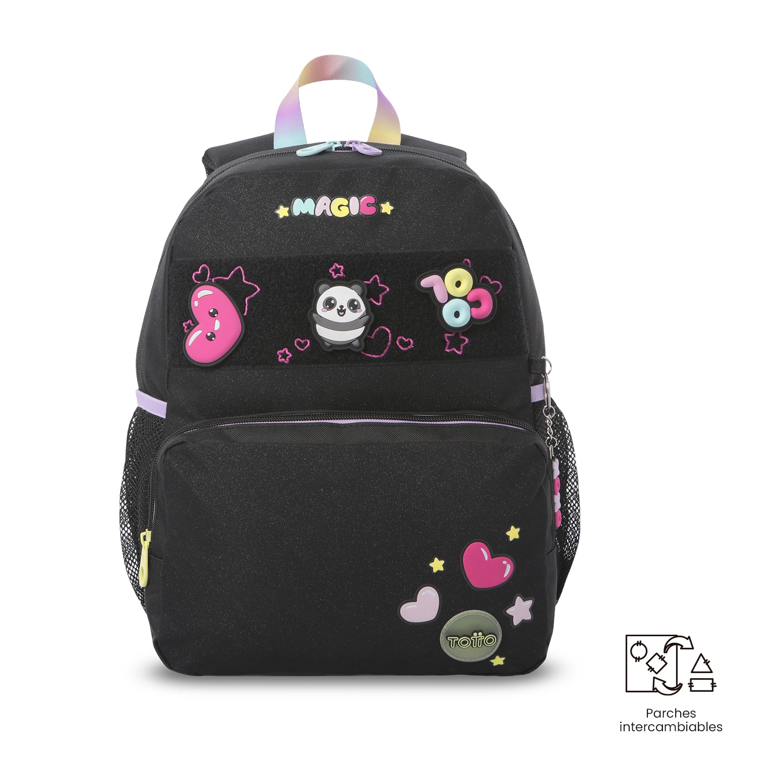 Mochila para Niña Glowing Black S