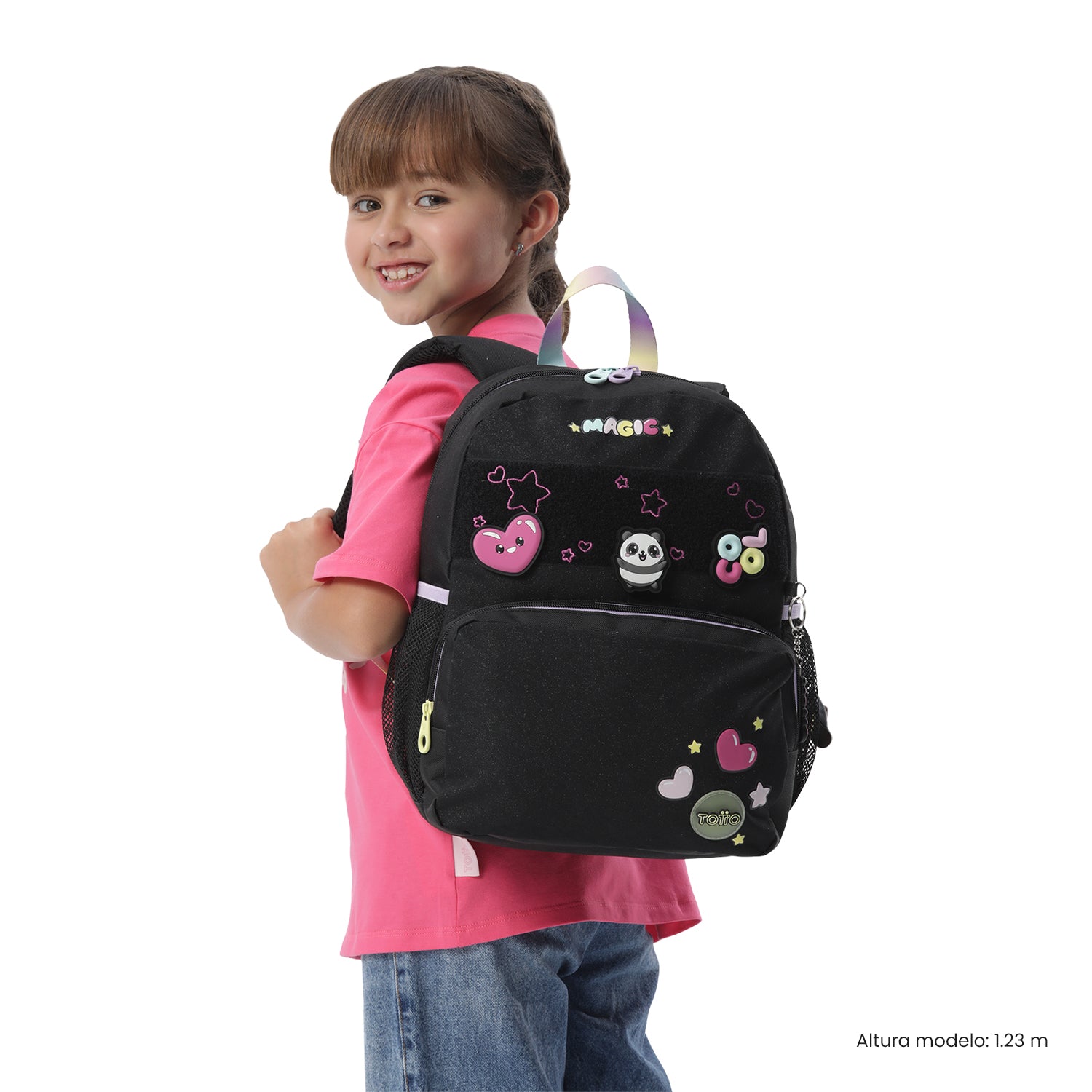 Mochila para Niña Glowing Black S