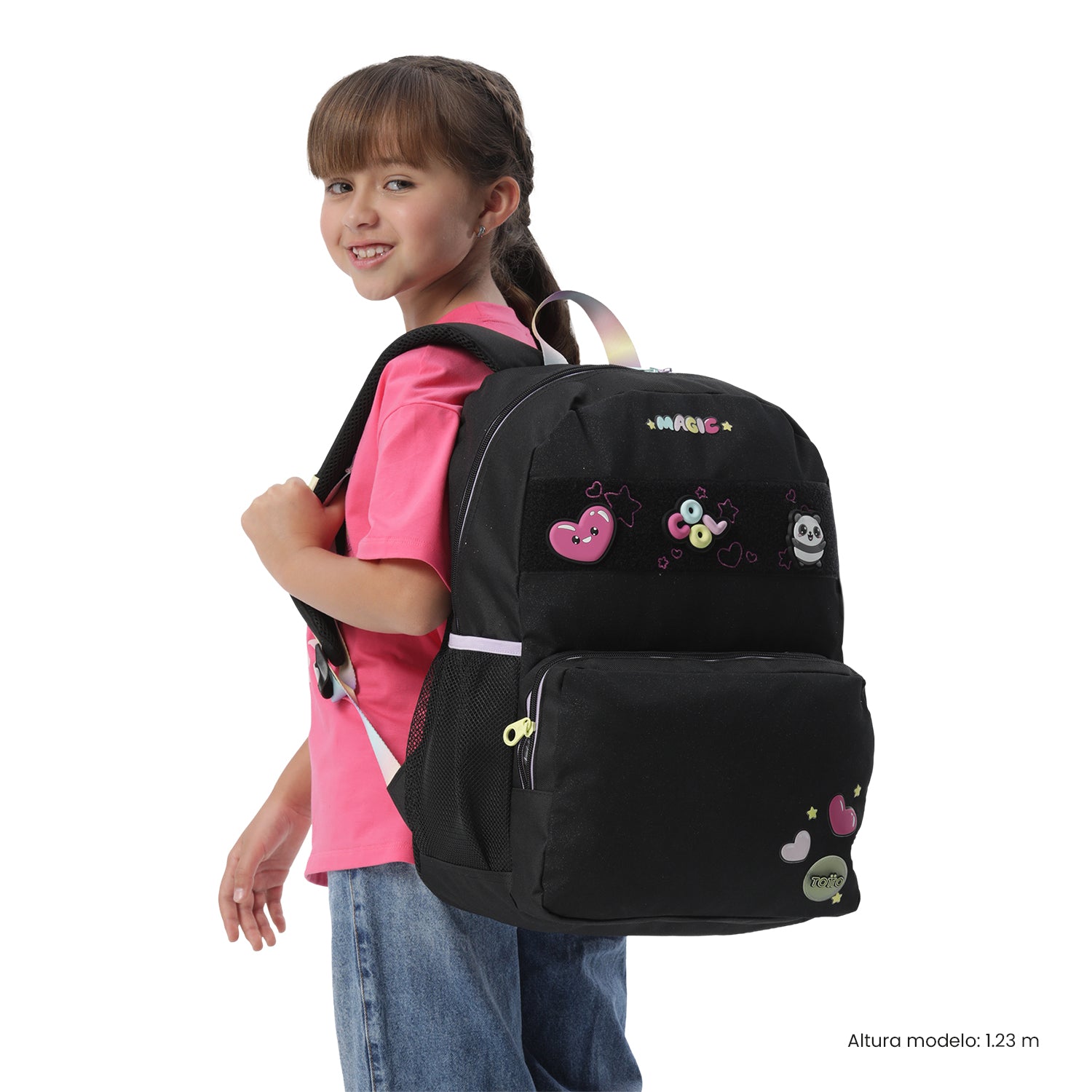 Mochila para Niña Glowing Black