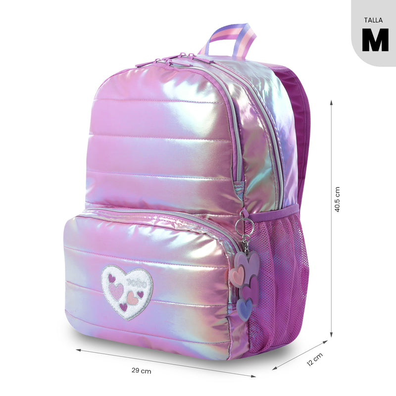 Mochila para Niña Glowy Mediano color Morado