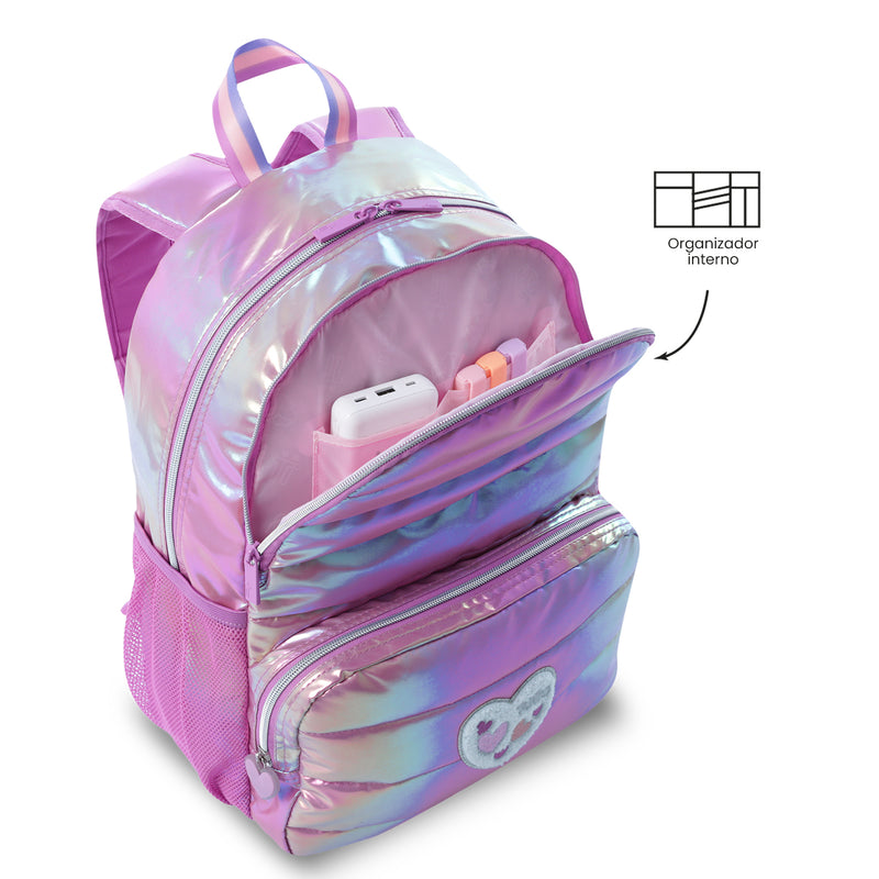 Mochila para Niña Glowy Mediano color Morado