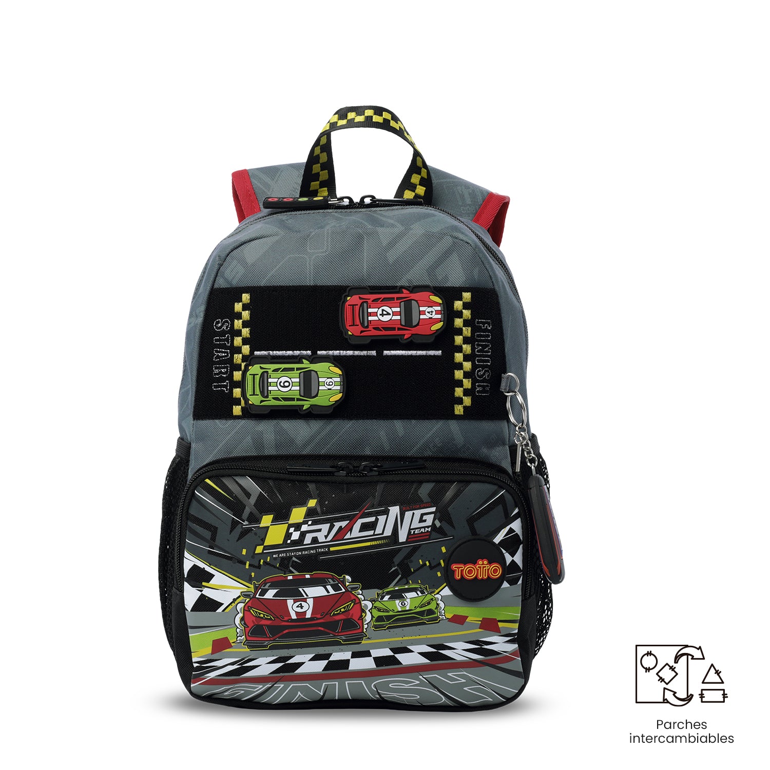 Mochila para Niño Grand Prix Pequeño Gris