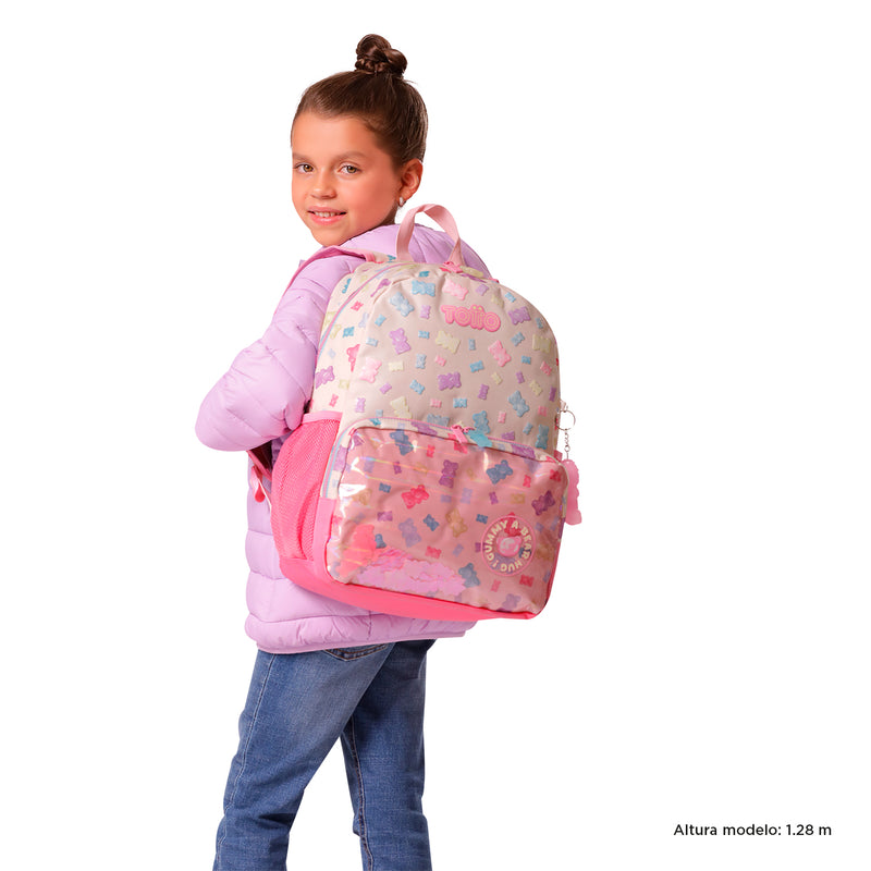 Mochila para Niña Gummy Bear M Rosado