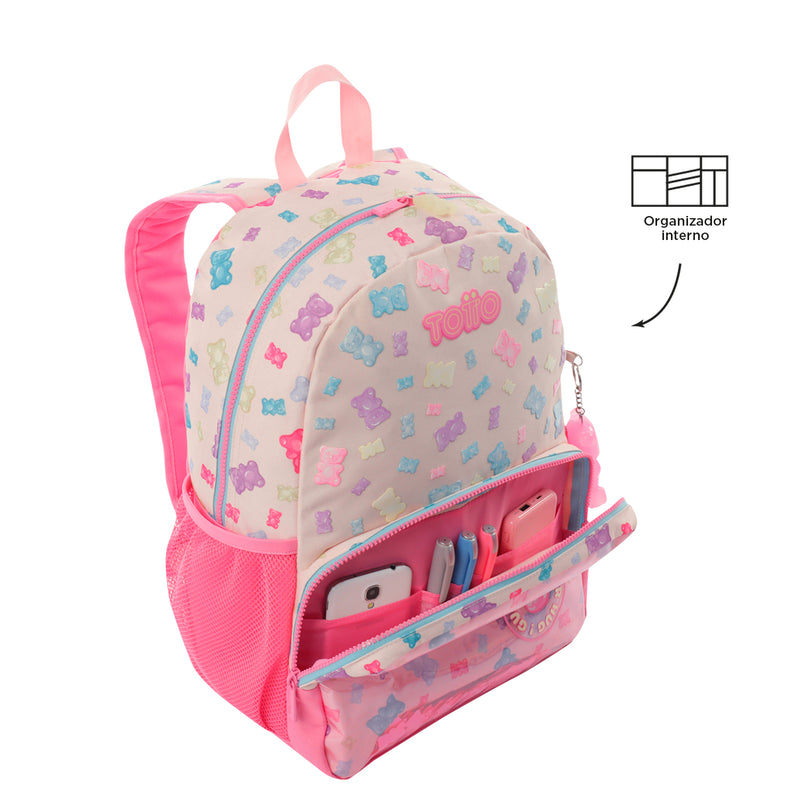 Mochila para Niña Gummy Bear M Rosado