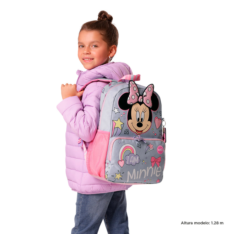 Mochila para Niña Minnie M Gris