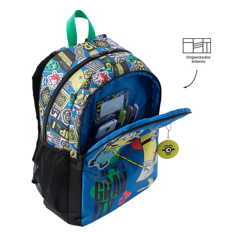 Mochila para Niño Minions Chemical L Azul