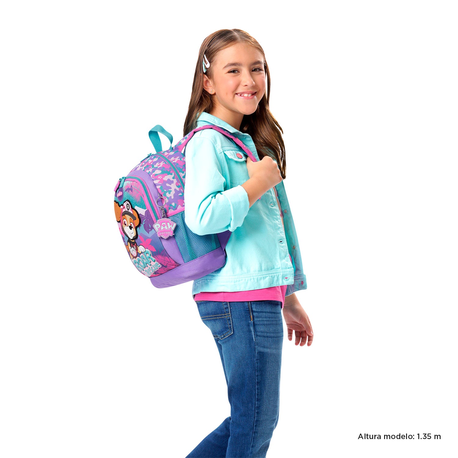 Mochila para niña paw patrol s morado