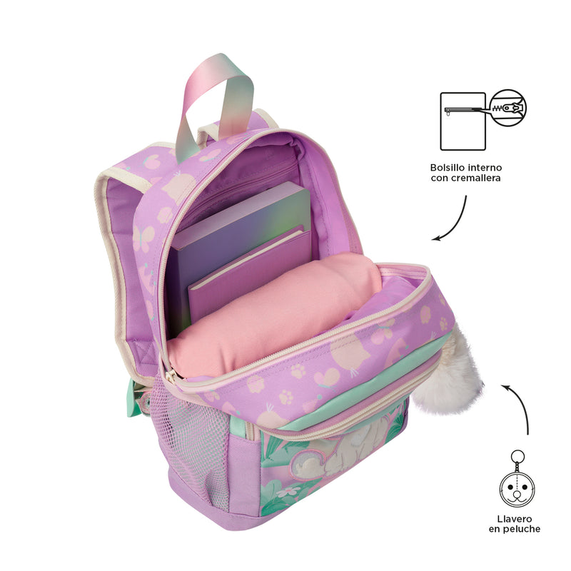 Mochila para Niña Queen Cat Pequeño Rosado