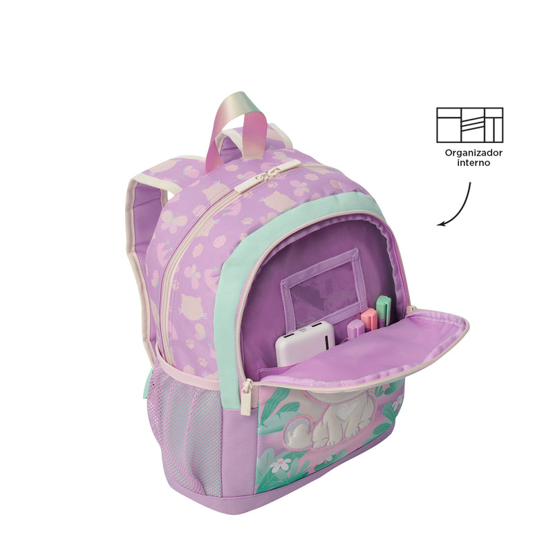 Mochila para Niña Queen Cat Mediano Rosado