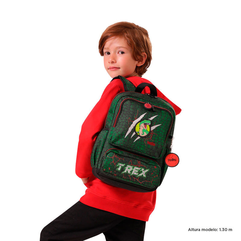 Mochila para Niño Rex Dino S Verde