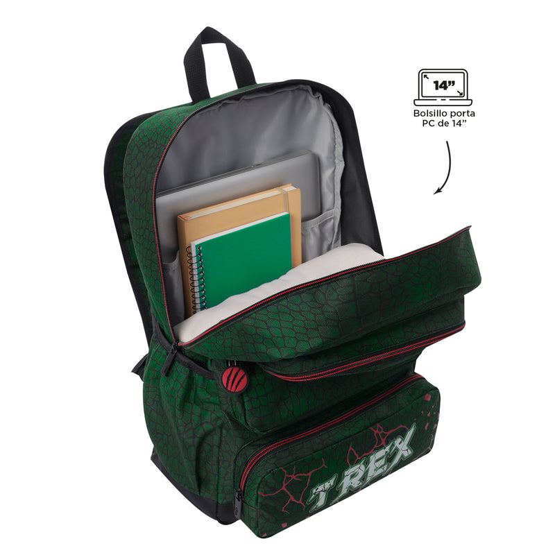 Mochila para Niño Rex Dino L Verde