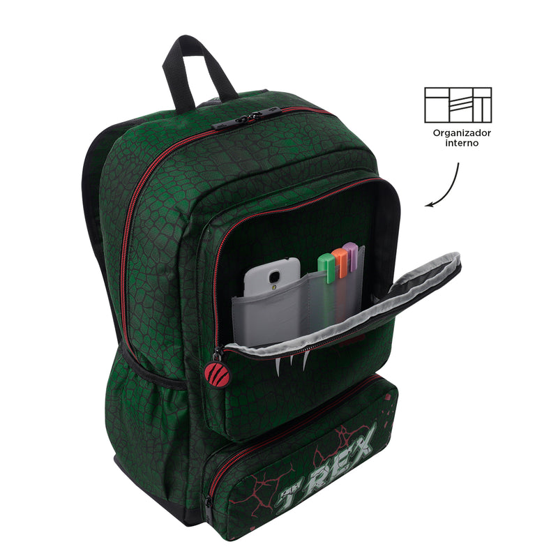 Mochila para Niño Rex Dino L Verde