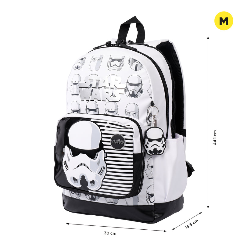 Mochila Star Wars Stormtrooper M Disney - Color: Blanco