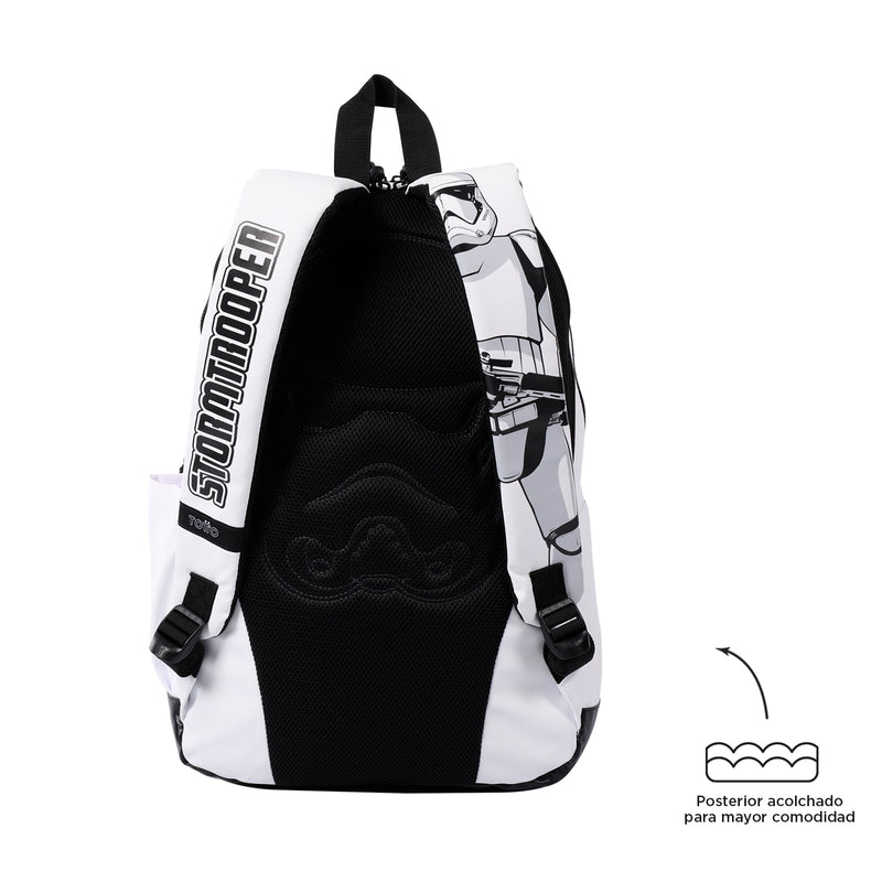 Mochila Star Wars Stormtrooper M Disney - Color: Blanco