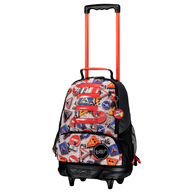 Mochila con ruedas Mediano Bomper para niño Urbando con Luz Street - Estampado