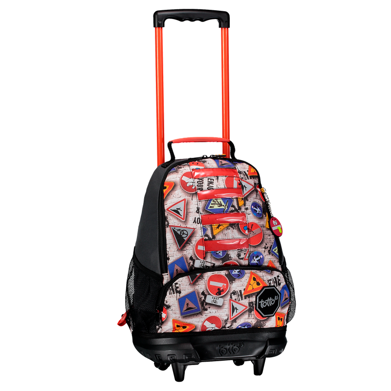 Mochila con ruedas Mediano Bomper para niño Urbando con Luz Street - Estampado