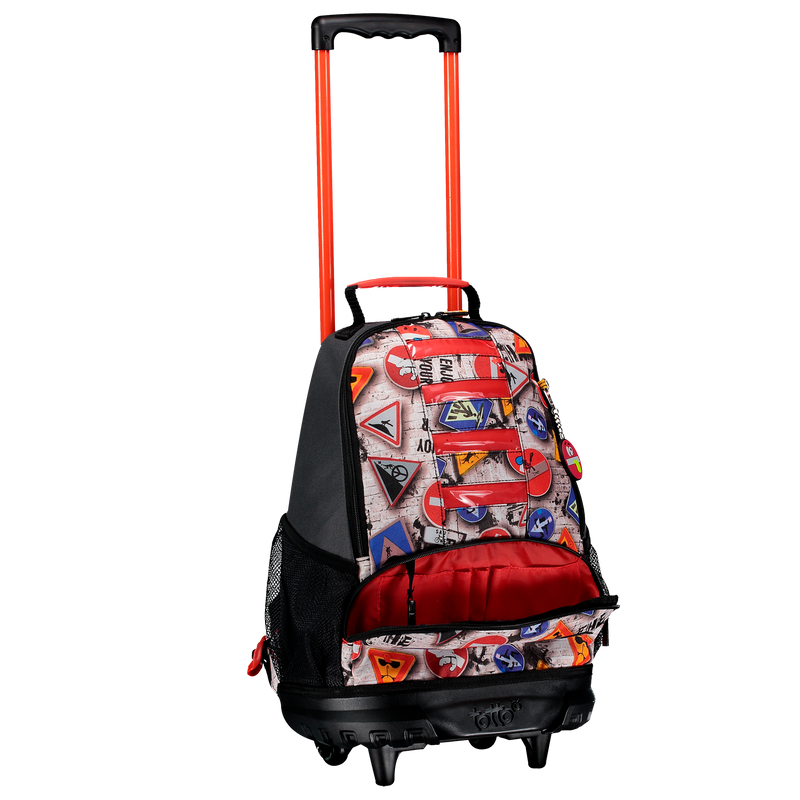 Mochila con ruedas Mediano Bomper para niño Urbando con Luz Street - Estampado