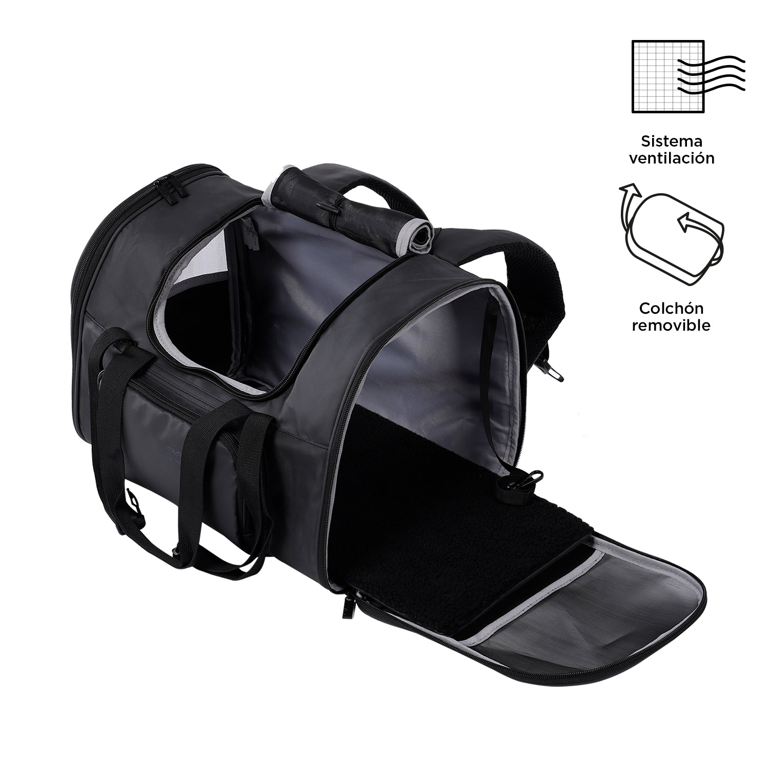 Mochila Cargador de Mascota Mereki - Color: Negro