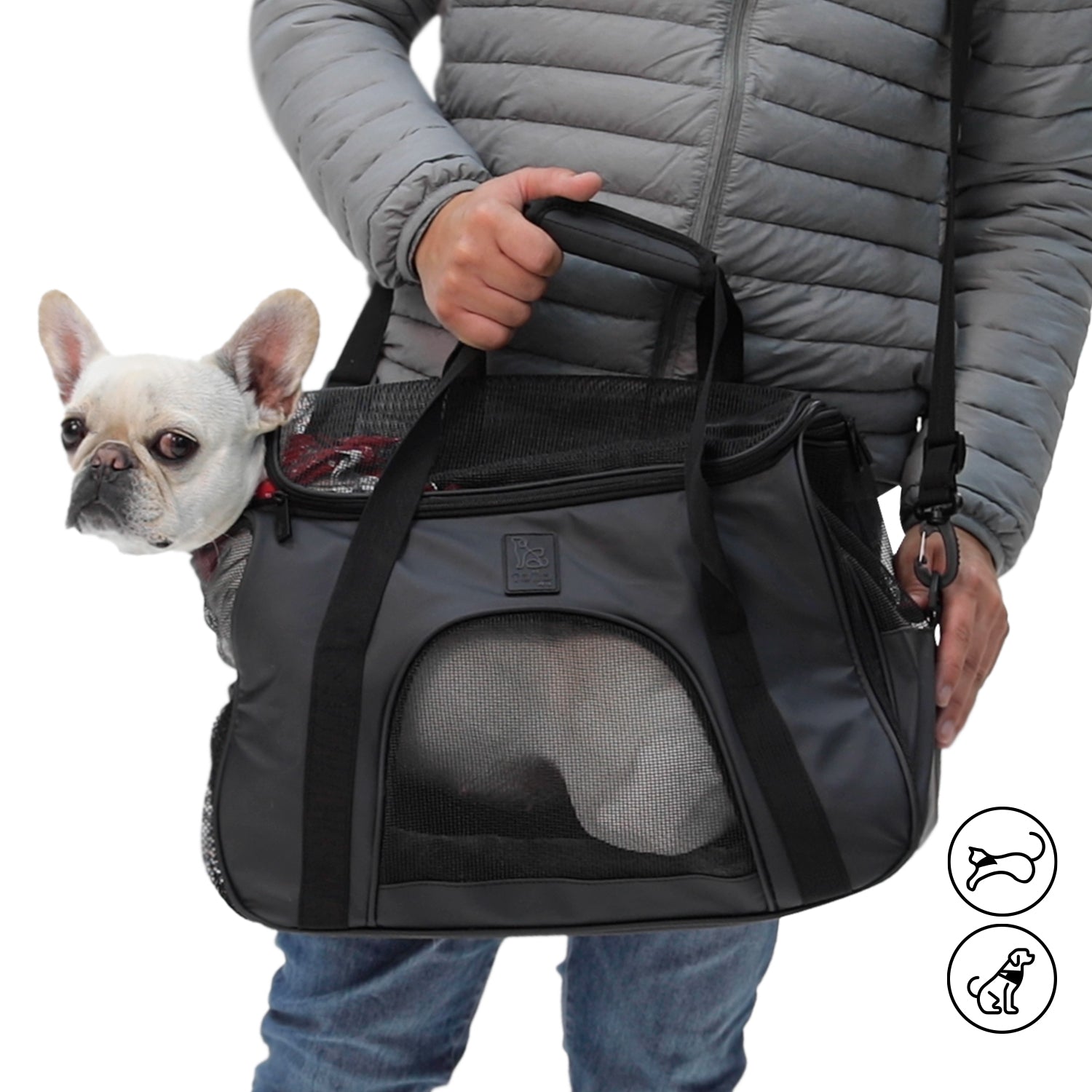 Bolso Para Mascota Marley Talla: M - Color: Negro