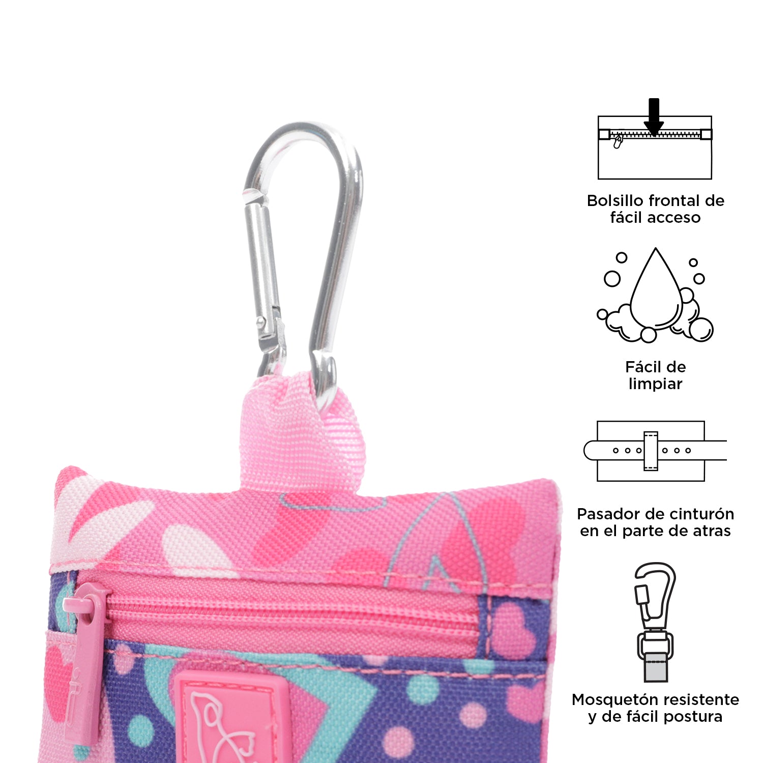 Dispensador De Bolsas Jaso Color: Rosado