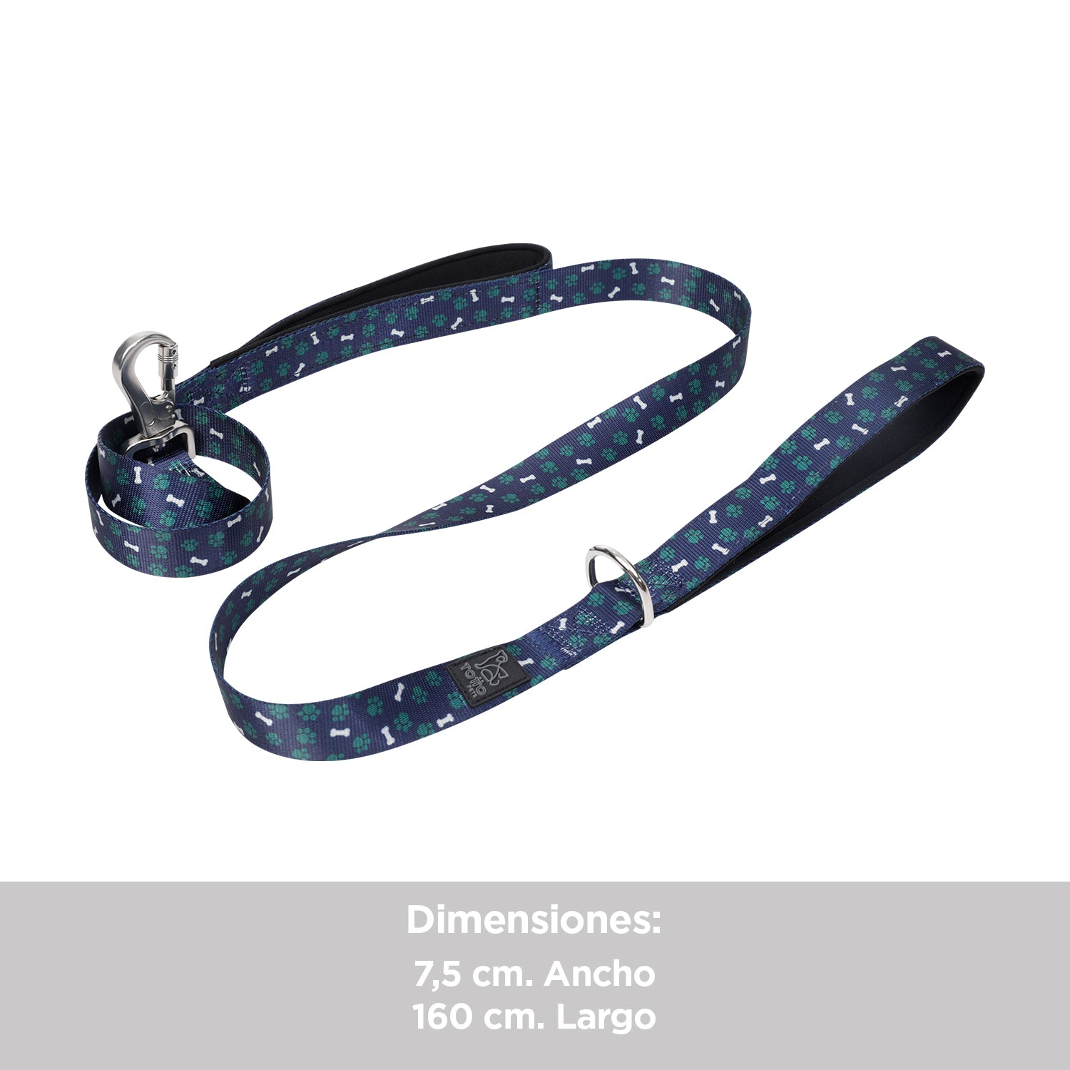 Correa Para Mascota Drugo - Correa Manija Doble Drugo Color: Azul Talla: L