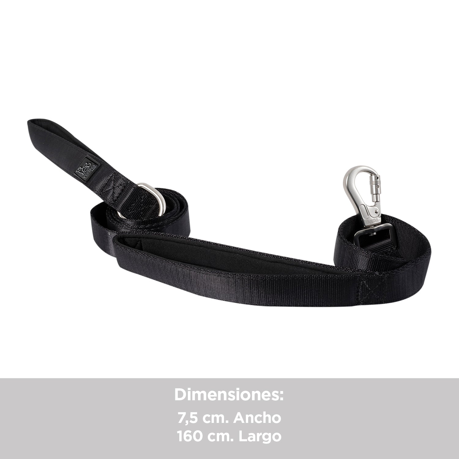 Correa Para Mascota Drugo - Correa Manija Doble Drugo Color: Negro Talla: L